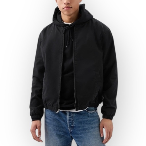Gap Mens Black Bomber Jacket XS - Picture 1 of 4